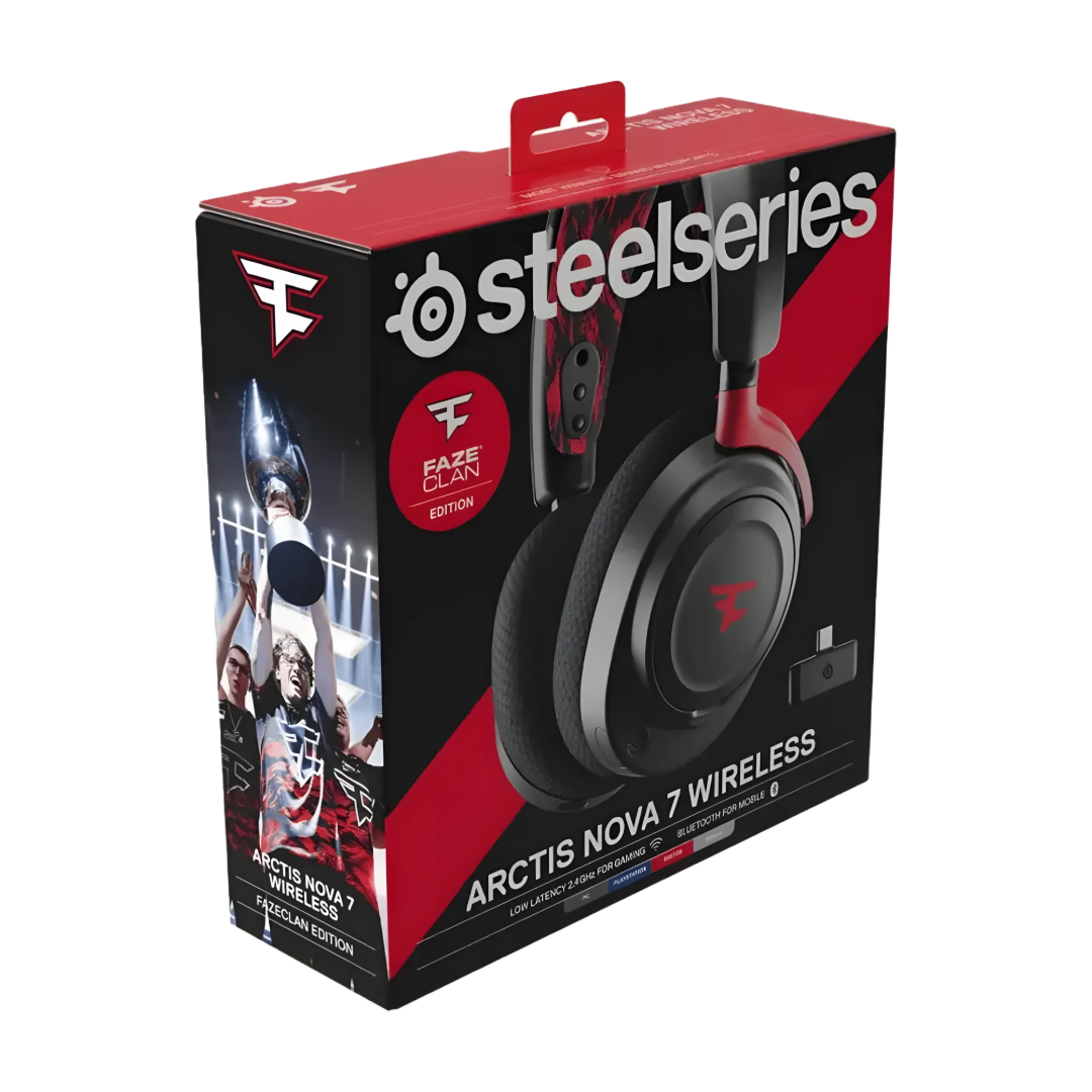 SteelSeries Arctis Nova 7 Wireless Gaming Headset - FaZe Clan Edition | 38-Hr Battery | AI Noise-Cancelling Mic | Multi-Platform | TechFndrs