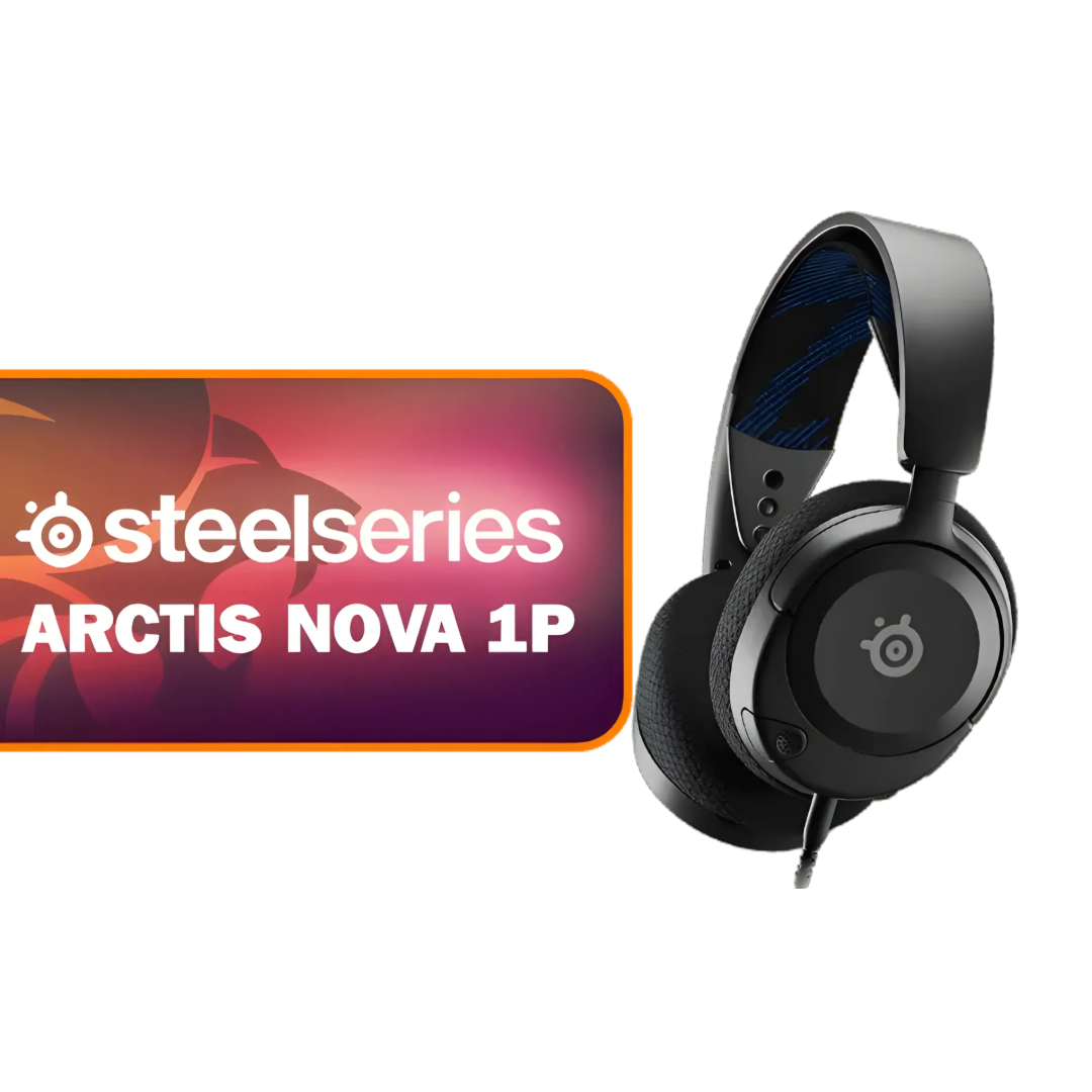 SteelSeries Arctis Nova 1P Gaming Headset | 360° Spatial Audio | AI Noise-Cancelling Mic | Multi-Platform 3.5mm | TechFndrs