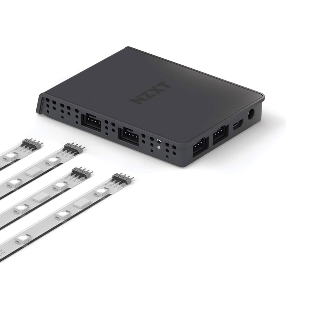 NZXT HUE 2 Magnetic RGB LED Controller | 4-Channel Lighting Hub | CAM Software Control | For HUE 2 & AER RGB 2 | TechFndrs