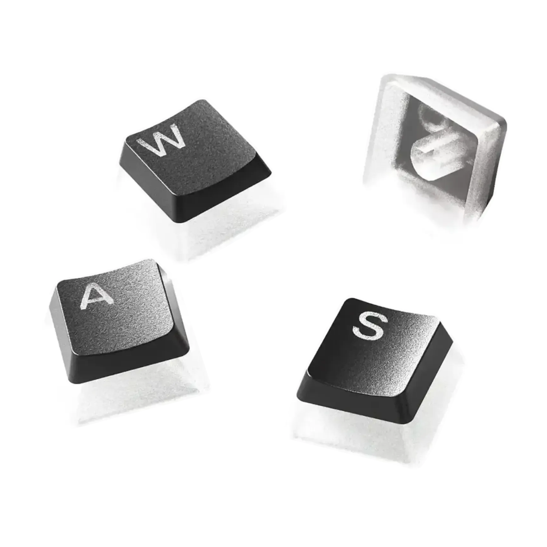 SteelSeries PBT Double-Shot Keycaps | 104 Key Set | OEM Profile | Durable Black Finish | For Mechanical Keyboards | TechFndrs