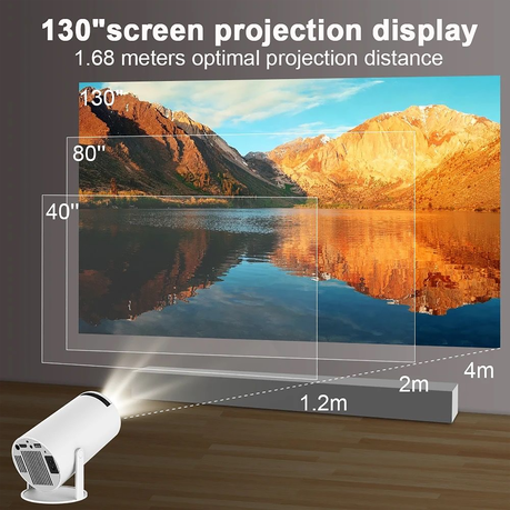 HY300 Pro Projector | 1080P Full HD Home Theater | 200" Display | Portable Outdoor Movie | Built-in Speaker | TechFndrs