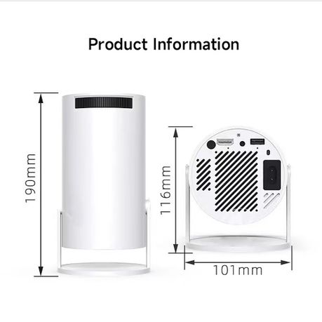 HY300 Pro Projector | 1080P Full HD Home Theater | 200" Display | Portable Outdoor Movie | Built-in Speaker | TechFndrs