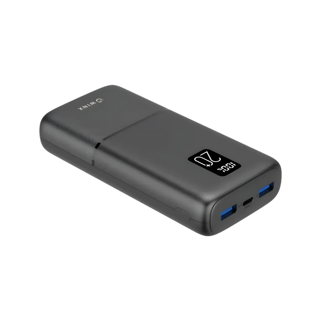 Winx GO Fast 2 20000mAh Power Bank | 20W PD & QC 3.0 | Dual USB-C & USB-A | Digital Display | Fast Charging | TechFndrs