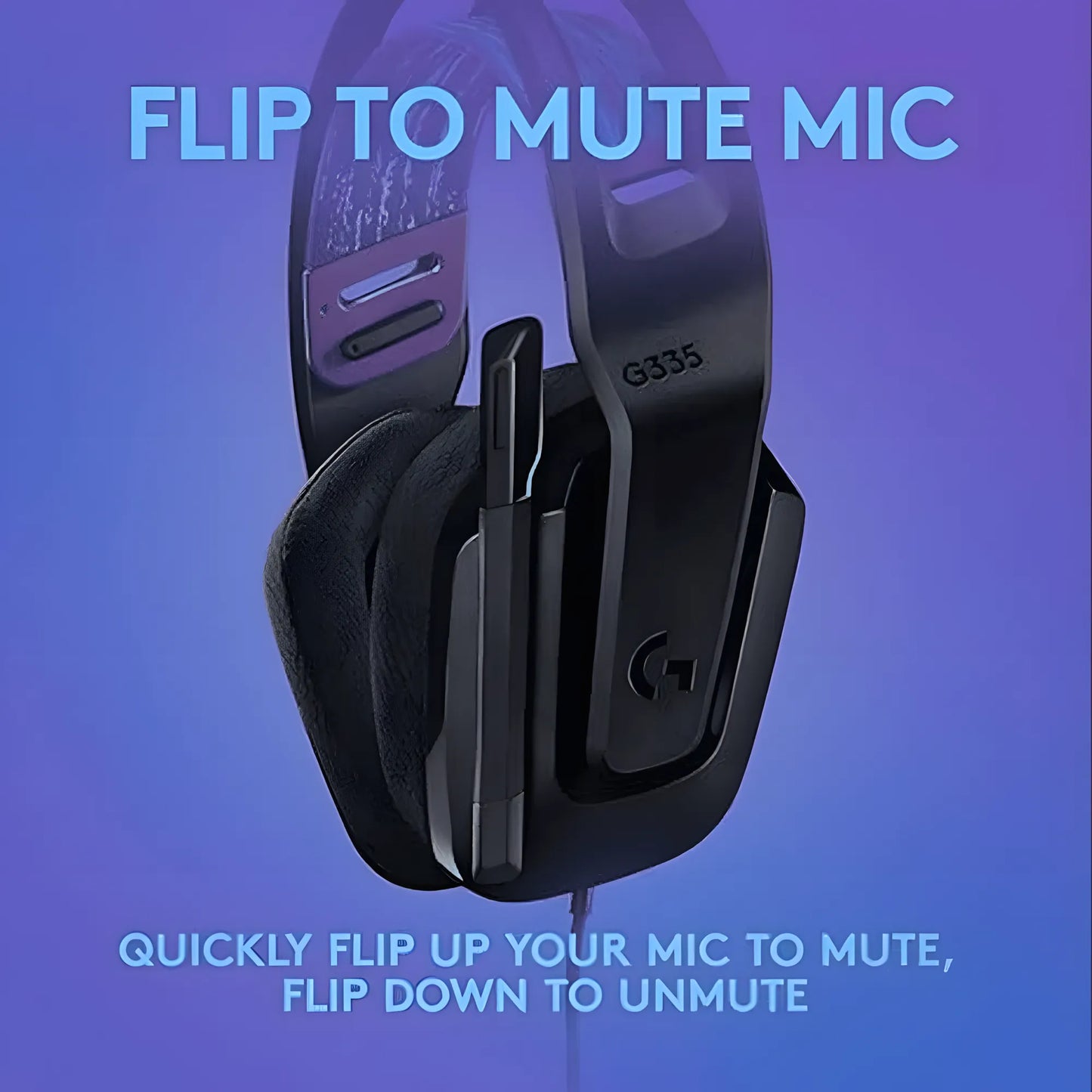 Logitech G335 Wired Gaming Headset | 40mm Neodymium Drivers | Flip-to-Mute Mic | Multi-Platform 3.5mm | TechFndrs