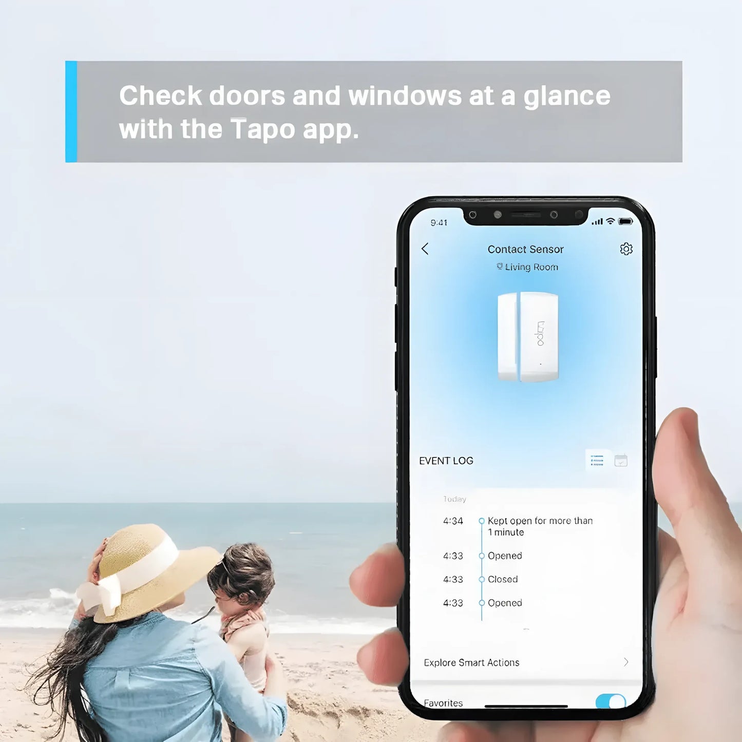 TP-Link Tapo T110 Smart Contact Sensor | Door/Window Monitor | Instant App Alerts | 2-Year Battery | TechFndrs
