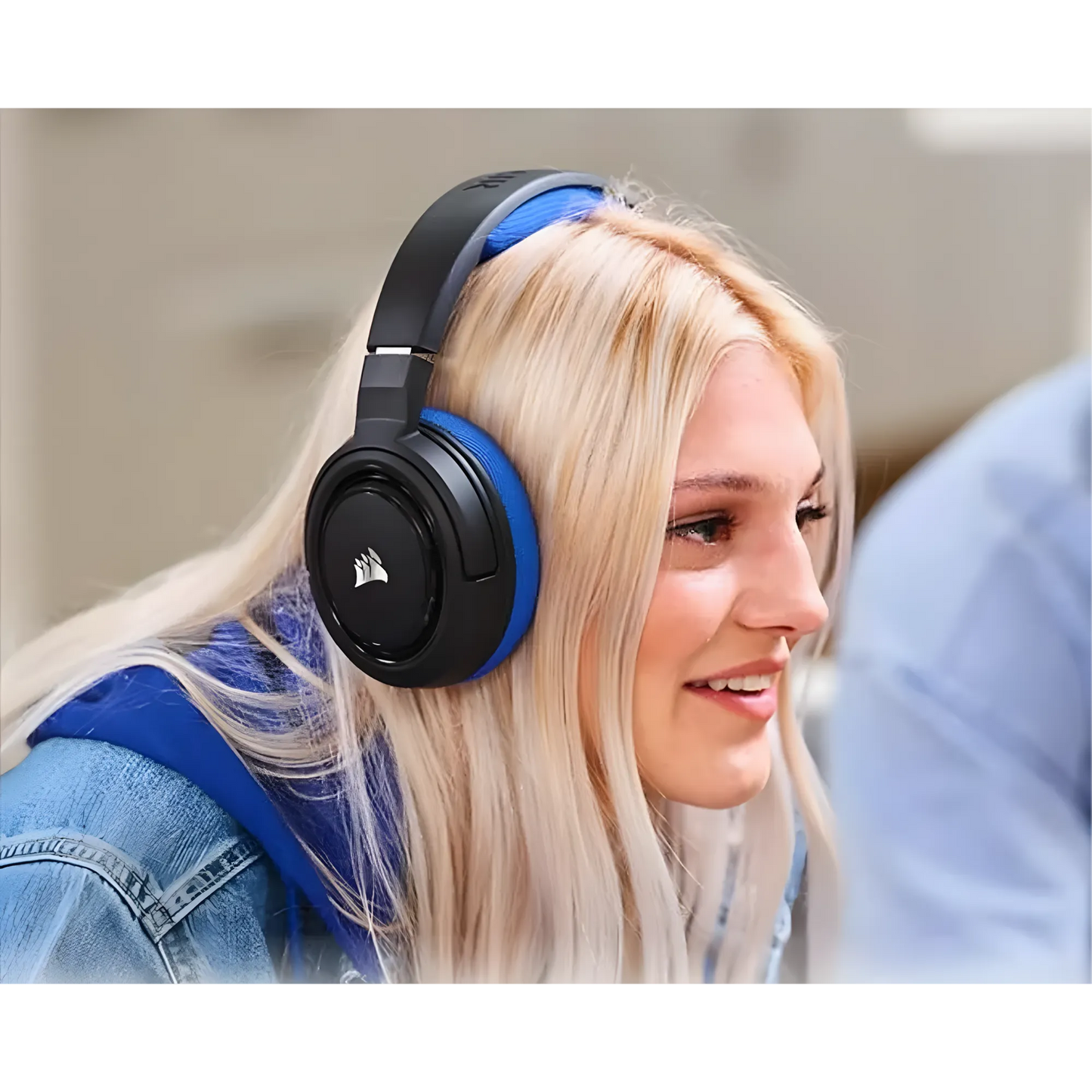 Corsair HS35 V2 Gaming Headset - 50mm Drivers - Multi-Platform 3.5mm - Blue