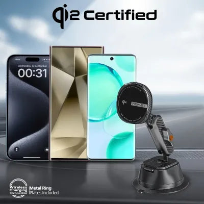 FlexiGrip 15W MagSafe Qi2 Wireless Charger | Adjustable Phone Holder | Fast Charging Stand | TechFndrs