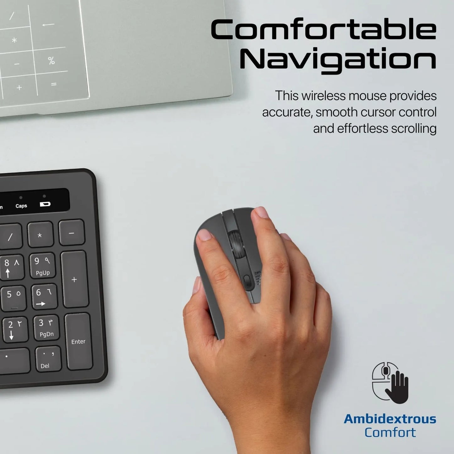Promate ProCombo 13 Wireless Mouse & Keyboard Combo | 2.4GHz USB Receiver | Silent Keys | 1600 DPI | TechFndrs