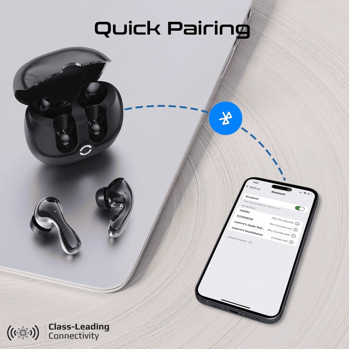 Promate Baton HD Hybrid TWS Earbuds | Intellitouch Controls | 30H Playtime | ENC Calls | Fast Charge | TechFndrs