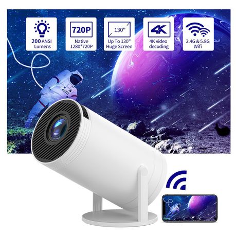 HY300 Pro Projector | 1080P Full HD Home Theater | 200" Display | Portable Outdoor Movie | Built-in Speaker | TechFndrs