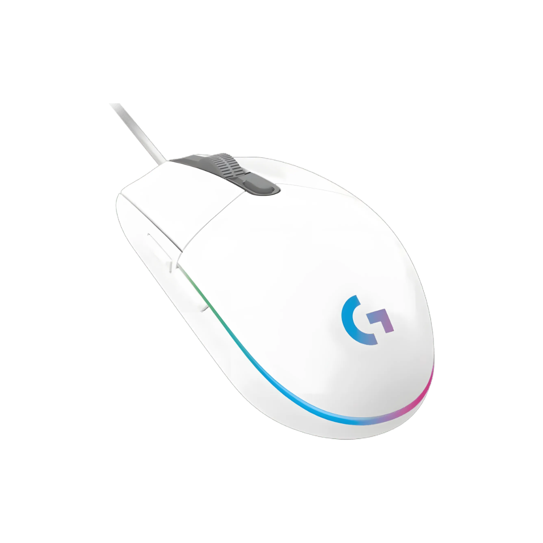 Logitech G102 LIGHTSYNC RGB Gaming Mouse | 8,000 DPI | 6 Programmable Buttons | Classic Design | White | TechFndrs