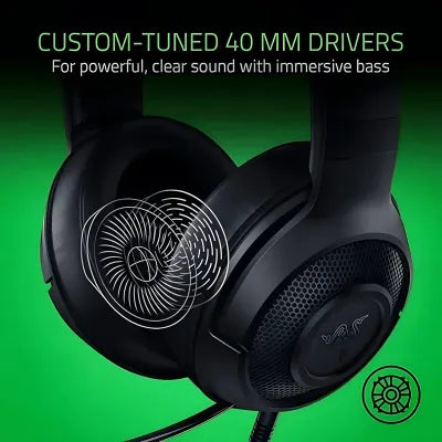 Razer Kraken X Lite Gaming Headset | 7.1 Surround Sound | Ultralight 230g | Multi-Platform 3.5mm | TechFndrs