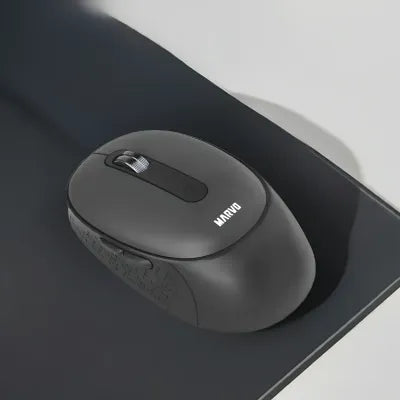 Marvo WM111-BK Wireless Mouse | Dual Mode Bluetooth 5.2 & 2.4G | 6 Programmable Buttons | 1600 DPI | Rechargeable | TechFndrs