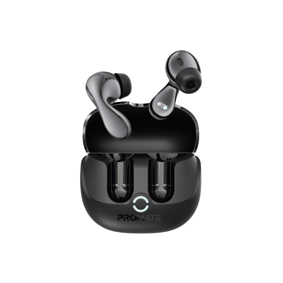 Promate Baton HD Hybrid TWS Earbuds | Intellitouch Controls | 30H Playtime | ENC Calls | Fast Charge | TechFndrs