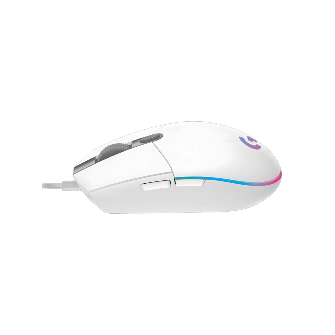 Logitech G102 LIGHTSYNC RGB Gaming Mouse | 8,000 DPI | 6 Programmable Buttons | Classic Design | White | TechFndrs