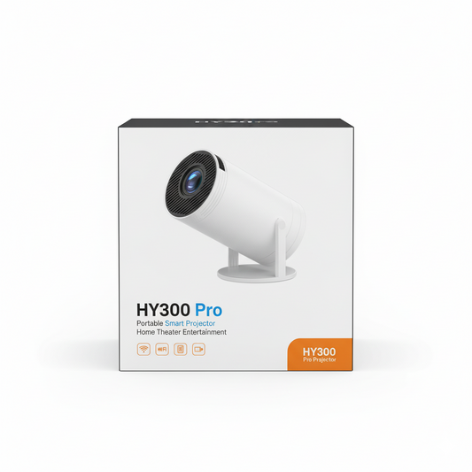 HY300 Pro Projector | 1080P Full HD Home Theater | 200" Display | Portable Outdoor Movie | Built-in Speaker | TechFndrs