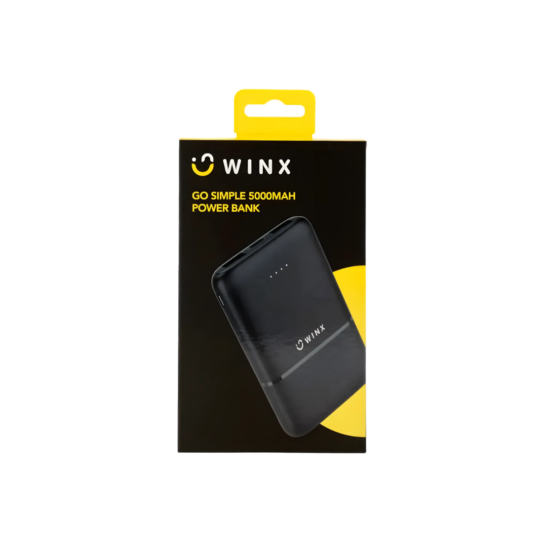 Winx GO Simple 5000mAh Power Bank | Ultra Slim Power Bank | Single-Hand Portable Charger | TechFndrs