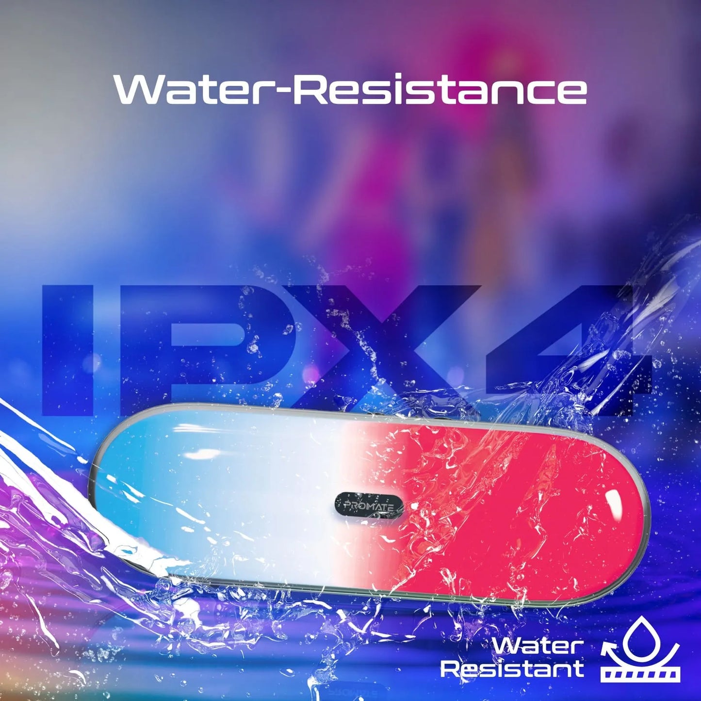 Promate LumiBar Portable Bluetooth Speaker | 12H Playtime | IP67 Waterproof | LED Mood Light | TechFndrs