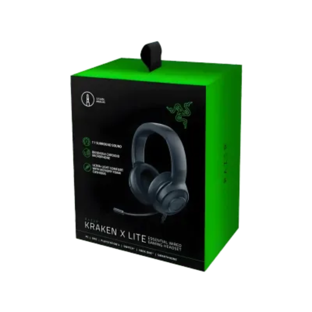 Razer Kraken X Lite Gaming Headset | 7.1 Surround Sound | Ultralight 230g | Multi-Platform 3.5mm | TechFndrs