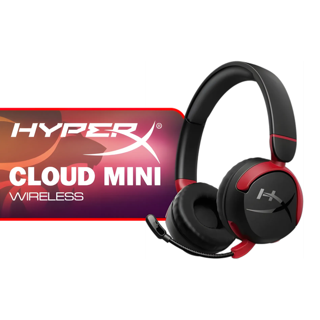 HyperX Cloud Mini Wireless Gaming Headset | 25-Hour Battery | Volume Safe (<85dB) | For Ages 8-12 | White or Black | TechFndrs