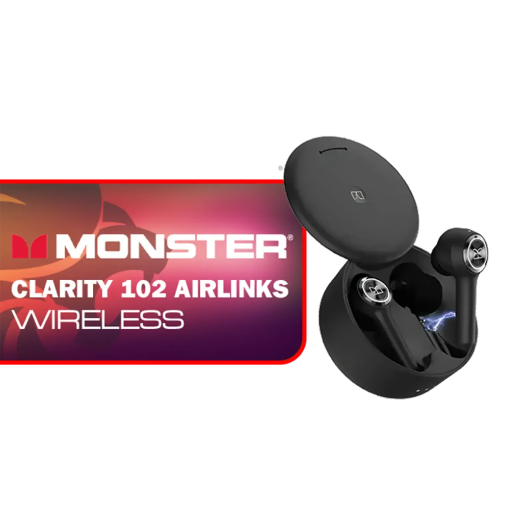 Monster Clarity 102 Airlinks Wireless Headphones | Active Noise Cancelling | 55H Playtime | Fast Charge | TechFndrs
