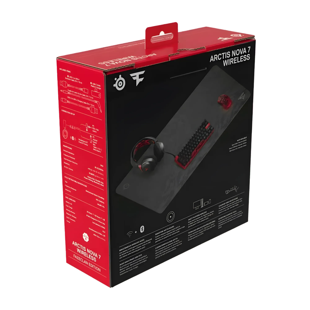 SteelSeries Arctis Nova 7 Wireless Gaming Headset - FaZe Clan Edition | 38-Hr Battery | AI Noise-Cancelling Mic | Multi-Platform | TechFndrs