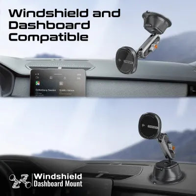 FlexiGrip 15W MagSafe Qi2 Wireless Charger | Adjustable Phone Holder | Fast Charging Stand | TechFndrs