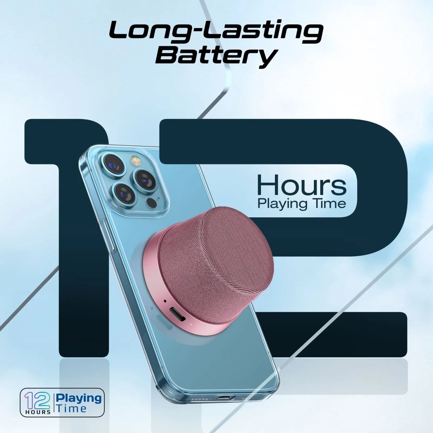 Promate Punch Magnetic Bluetooth Speaker | 12H Playtime | IP67 Waterproof | Magnetic Mount | TechFndrs