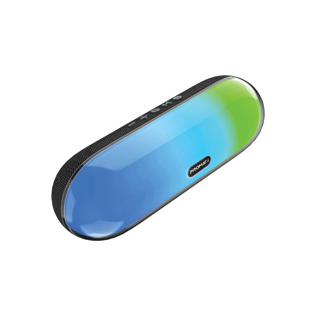 Promate LumiBar Portable Bluetooth Speaker | 12H Playtime | IP67 Waterproof | LED Mood Light | TechFndrs