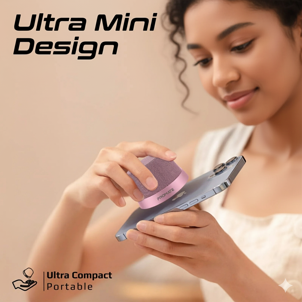 Promate Punch Magnetic Bluetooth Speaker | 12H Playtime | IP67 Waterproof | Magnetic Mount | TechFndrs