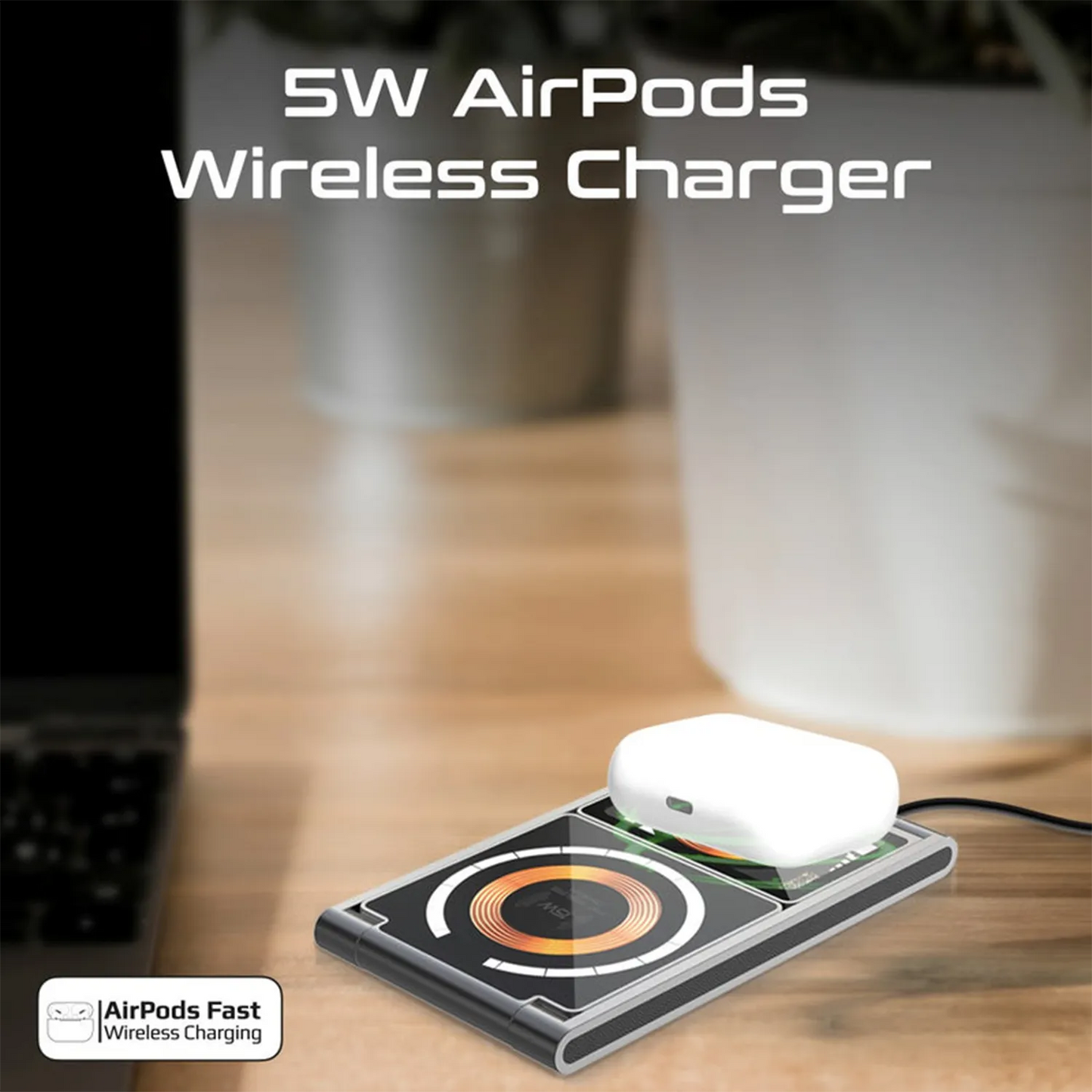 Promate LucidFold-Trio 3-in-1 Wireless Charging Station | 15W MagSafe Foldable Stand | Apple Watch & AirPods Charger | TechFndrs