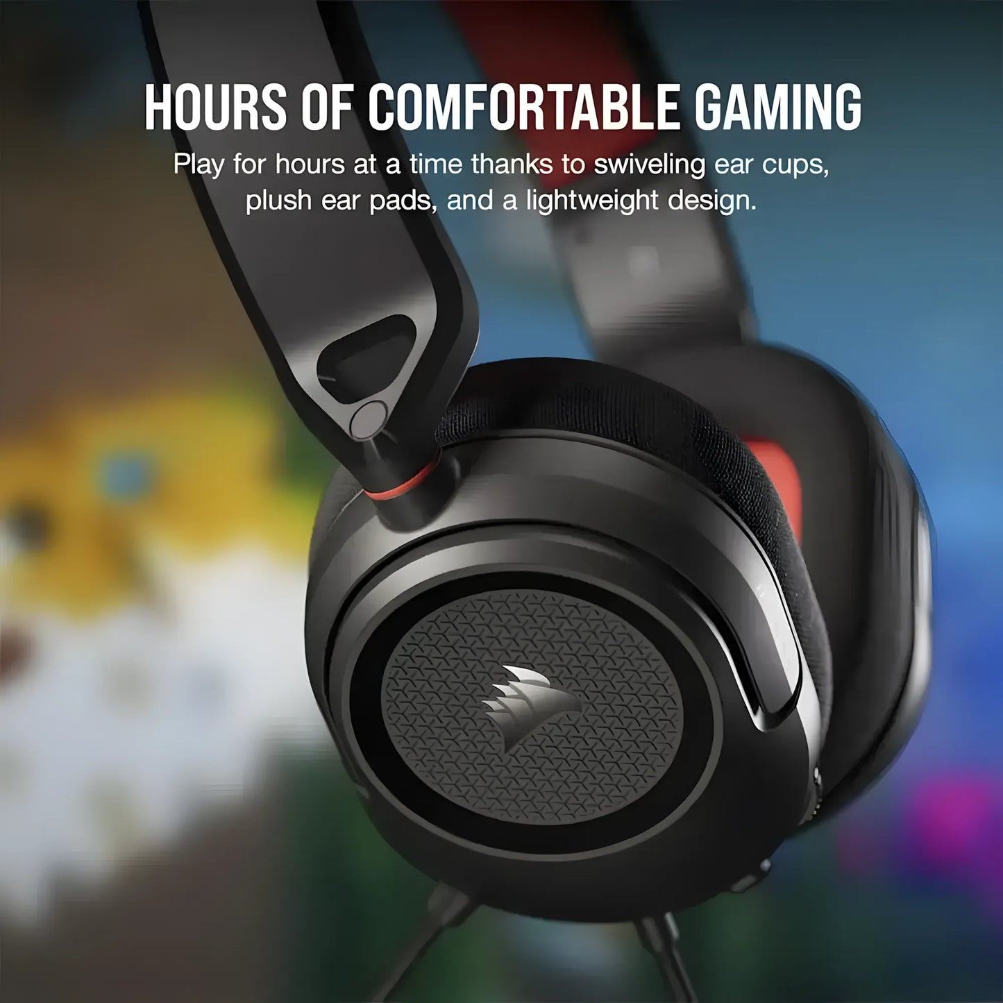 Corsair HS35 V2 Gaming Headset - 50mm Drivers - Multi-Platform 3.5mm - Blue