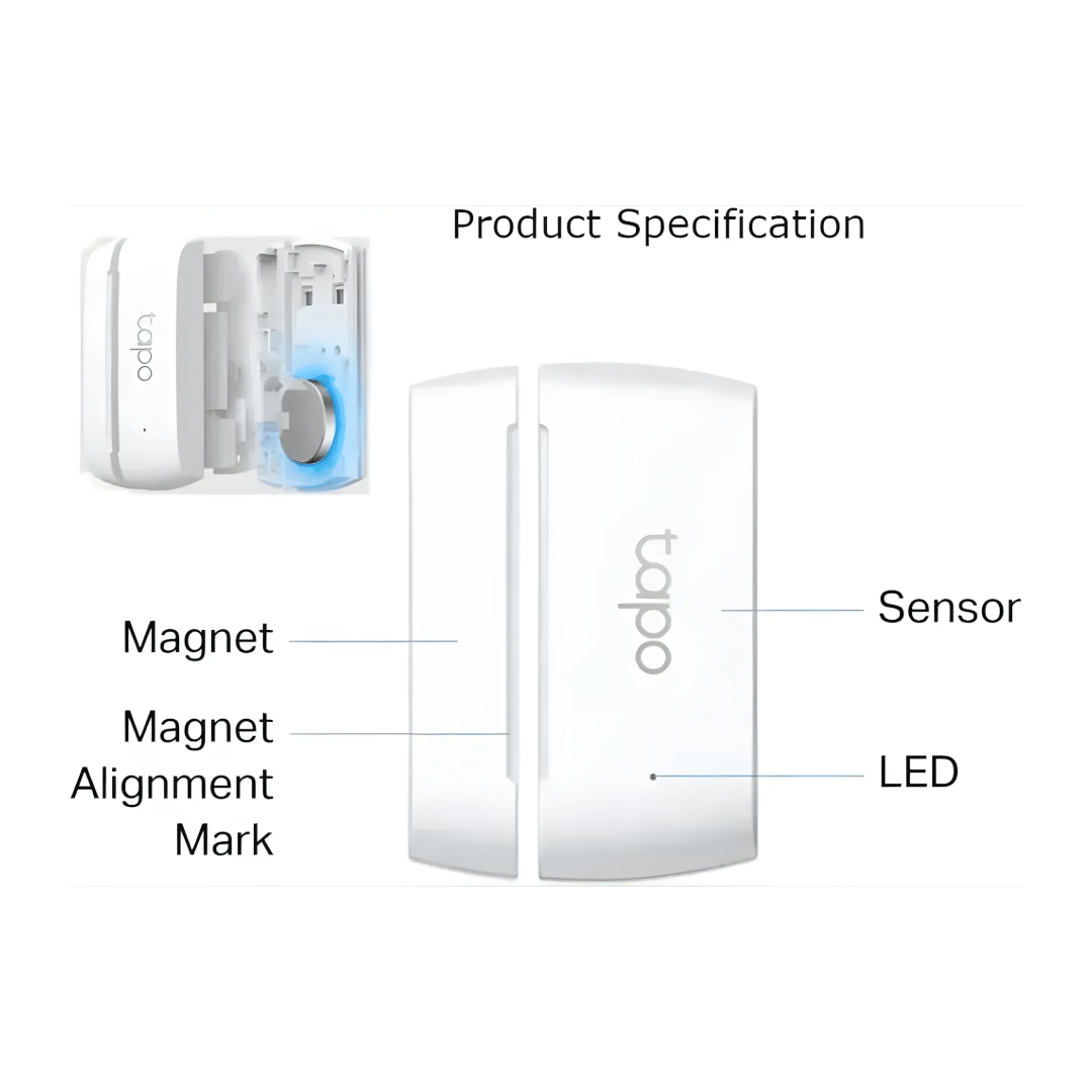 TP-Link Tapo T110 Smart Contact Sensor | Door/Window Monitor | Instant App Alerts | 2-Year Battery | TechFndrs