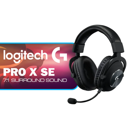 Logitech PRO X SE Wired Gaming Headset | DTS 7.1 Surround Sound | BLUE VO!CE Mic | PRO-G 50mm Drivers | TechFndrs