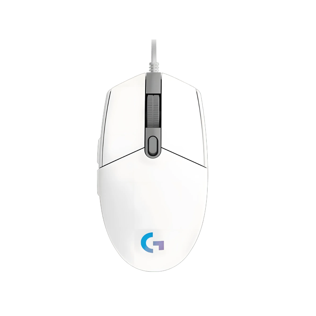 Logitech G102 LIGHTSYNC RGB Gaming Mouse | 8,000 DPI | 6 Programmable Buttons | Classic Design | White | TechFndrs