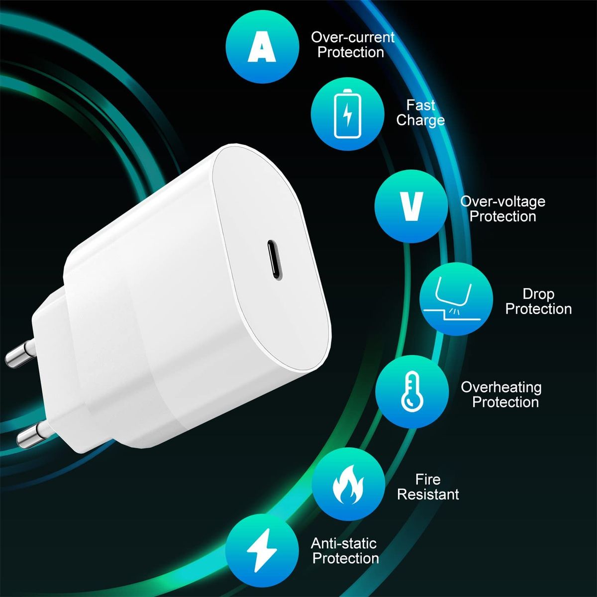 Apple 20W Charger + Lightning Cable