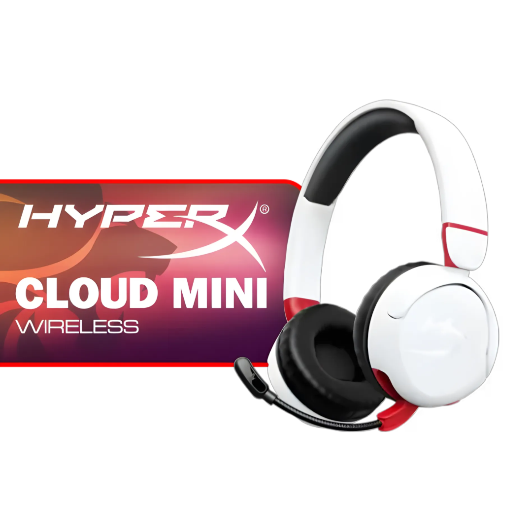 HyperX Cloud Mini Wireless Gaming Headset | 25-Hour Battery | Volume Safe (<85dB) | For Ages 8-12 | White or Black | TechFndrs