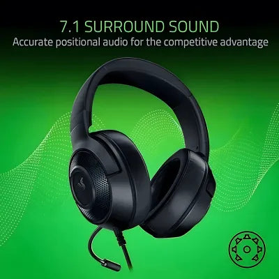 Razer Kraken X Lite Gaming Headset | 7.1 Surround Sound | Ultralight 230g | Multi-Platform 3.5mm | TechFndrs