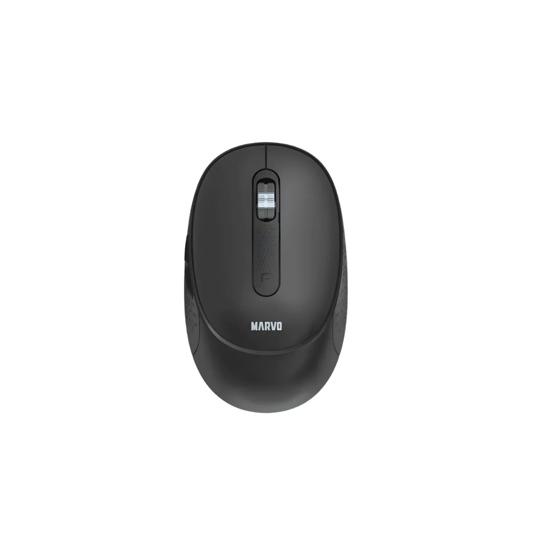 Marvo WM111-BK Wireless Mouse | Dual Mode Bluetooth 5.2 & 2.4G | 6 Programmable Buttons | 1600 DPI | Rechargeable | TechFndrs