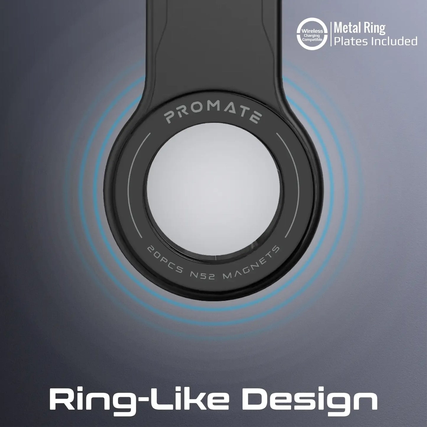 Promate Cradleless Smartphone Holder | Universal Phone Grip | Desk & Car Mount | One-Hand Operation | TechFndrs