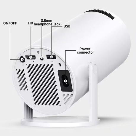 HY300 Pro Projector | 1080P Full HD Home Theater | 200" Display | Portable Outdoor Movie | Built-in Speaker | TechFndrs